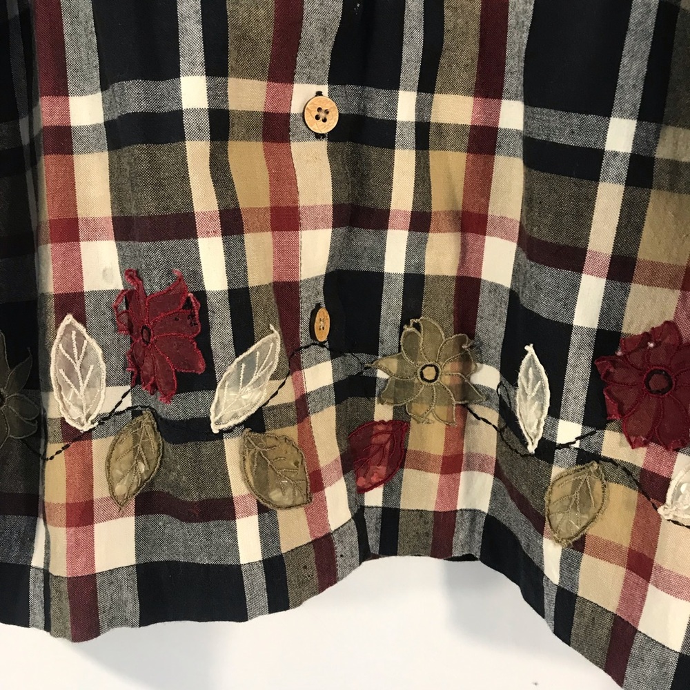 Vintage Checks/Plaids Buttoned Down Tee - Picture 4 of 5